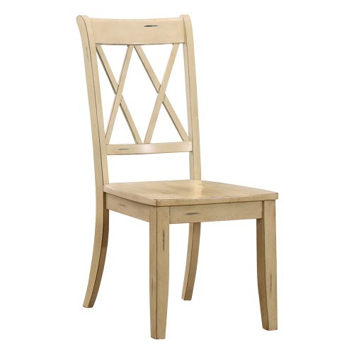 Casual Buttermilk Finish Side Chairs Set of 2 Pine...