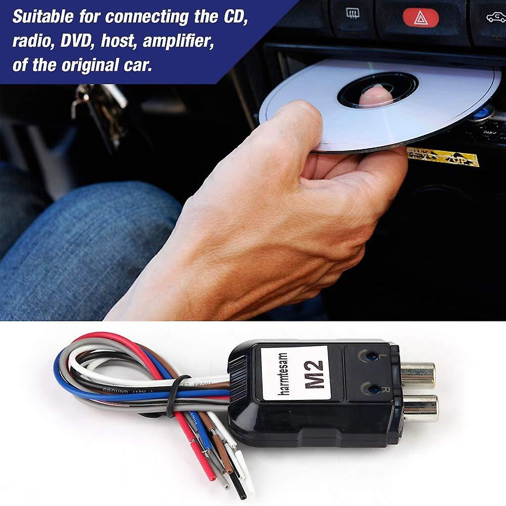 Audio Converter Car Active 2 Way High To Low Audio Converter With High Power Control Line Black