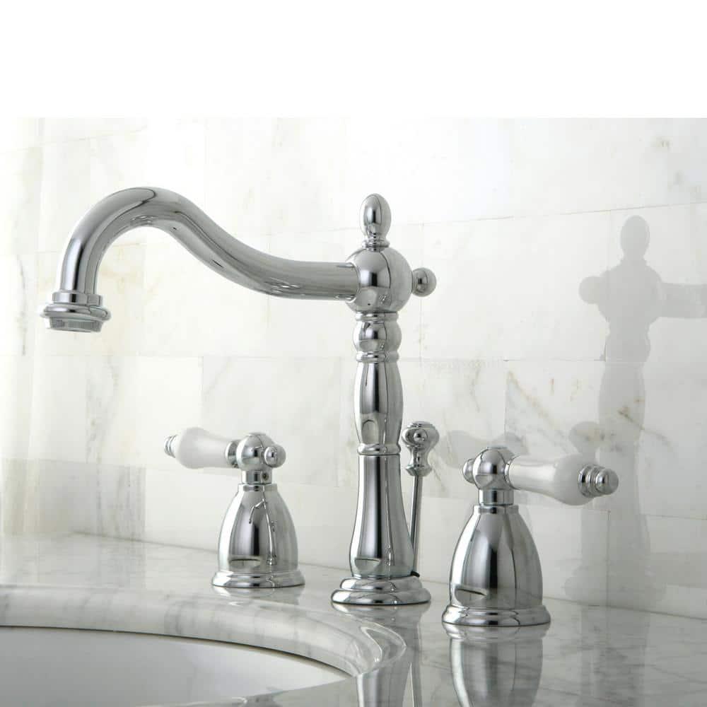 Kingston Brass Heritage 8 in Widespread 2Handle Bathroom Faucet in Chrome