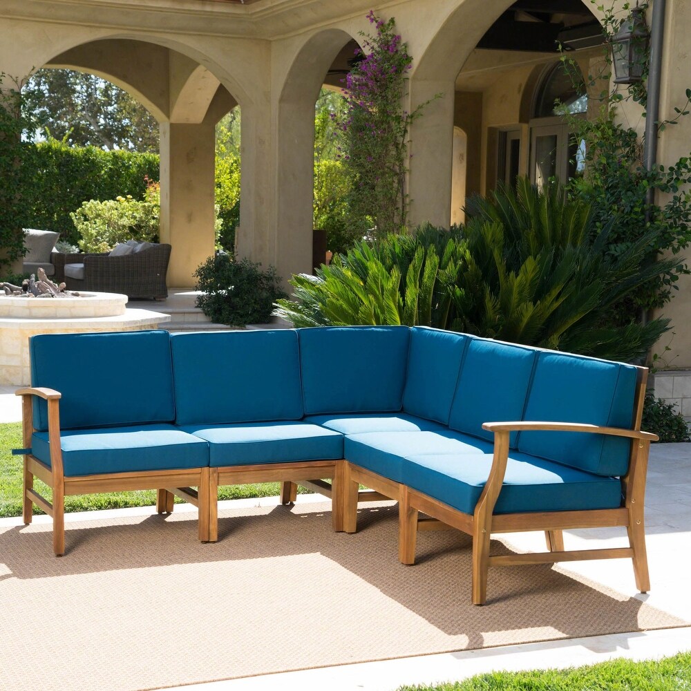 Perla Outdoor 5 piece Chat Set by Christopher Knight Home