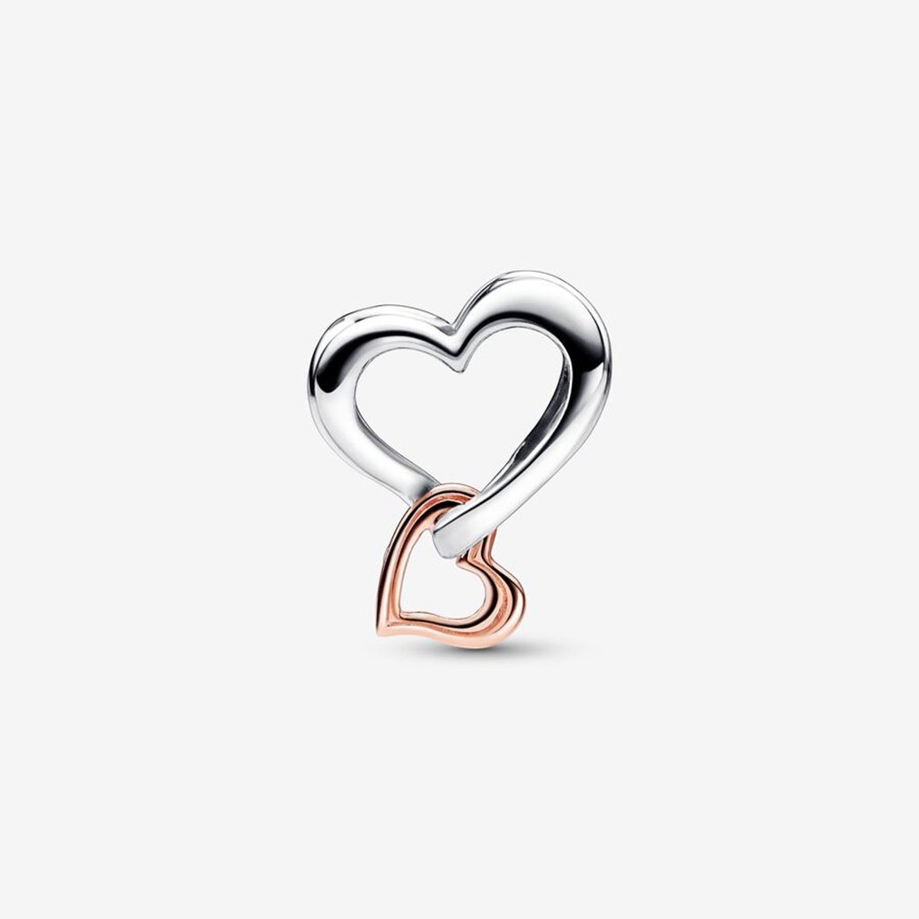 PANDORA  Two-tone Openwork Infinity Heart Charm