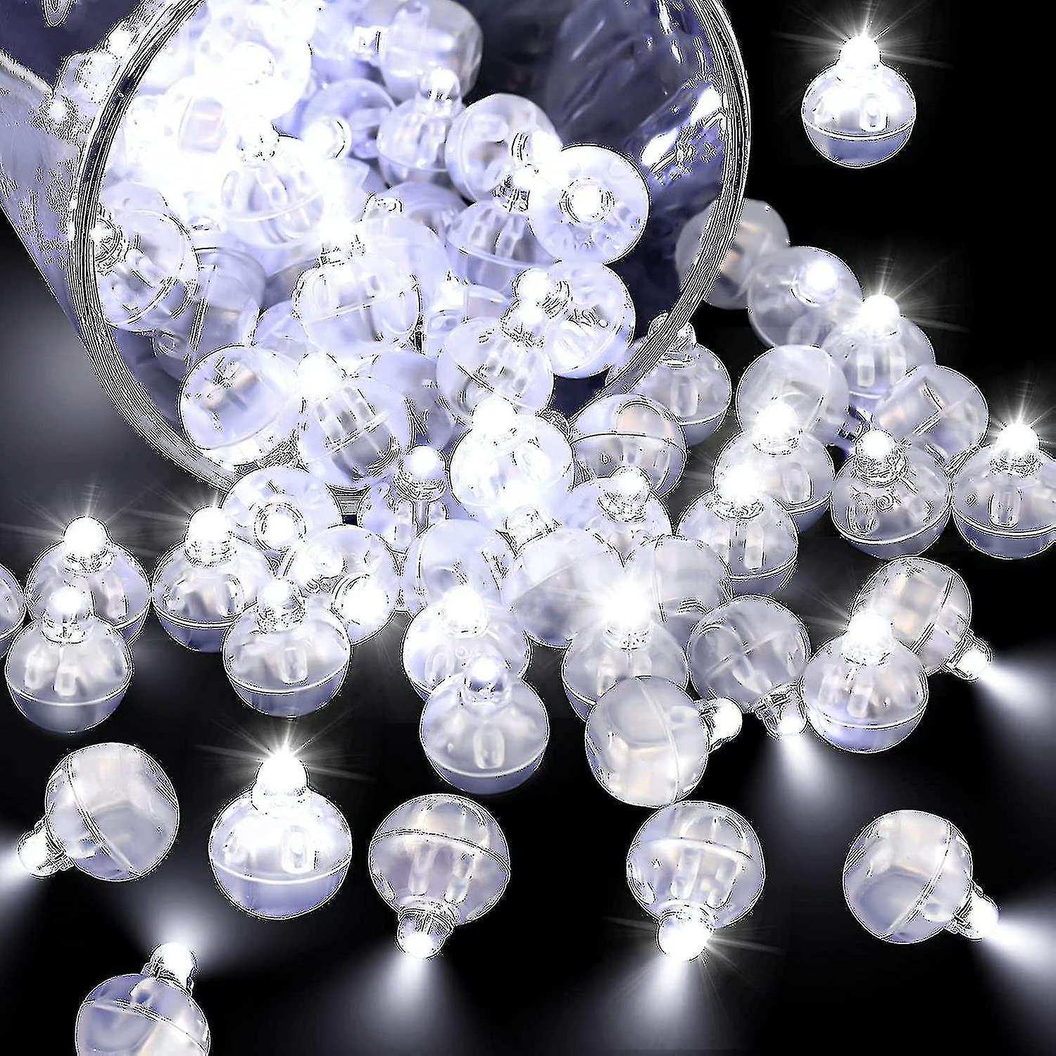 100 Pcs Led Balloon Light White Mini Round Led Balls Lights Small Waterproof Led Ball Lamp For Ballo