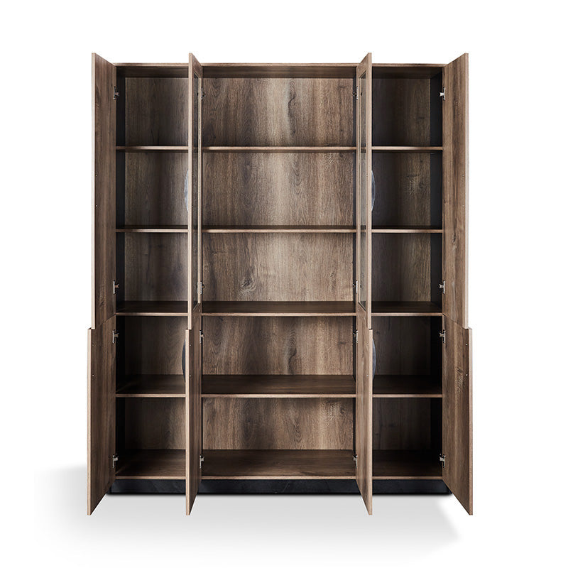 REGGIE Display Unit 160cm - Warm Oak & Black