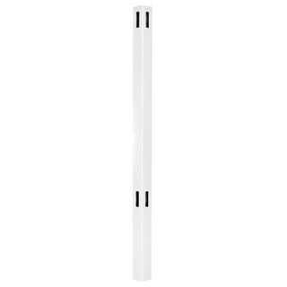 Veranda Pro Series 5 in. x 5 in. x 8 ft. White Vinyl Woodbridge Routed Corner Fence Post 118665