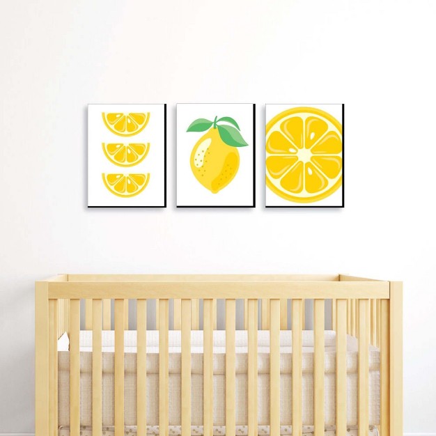 Big Dot Of Happiness So Fresh Lemon Citrus Lemonade Kitchen Wall Art Nursery Decor And Restaurant Decorations 7 5 X 10 Inches Set Of 3 Prints