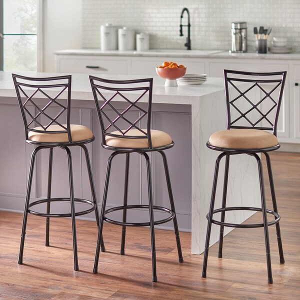 Simple Living Alyssa Adjustable Height Swivel Stools (Set of 3)