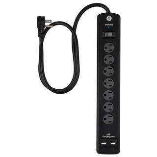 GE 7-Outlet 2-USB Pro Surge Protector 33664