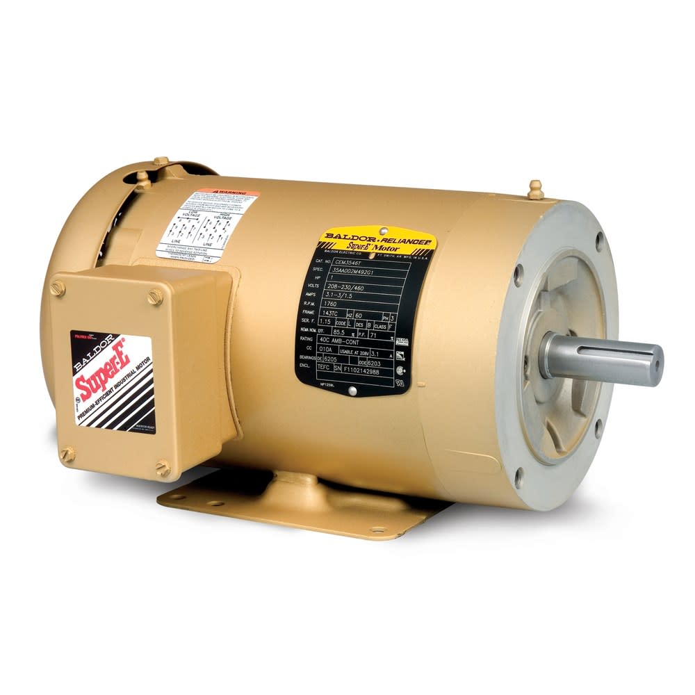 Baldor CEM3615T 5HP， 1750RPM， 3PH， 60HZ， 184TC， 3642M， TEFC， F1 Motor ;