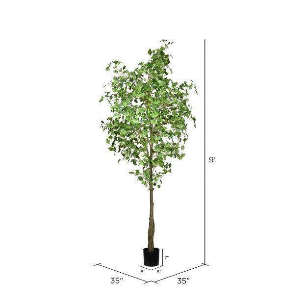 Vickerman Artificial Potted Ginkgo Tree