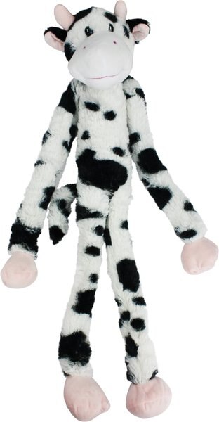 Multipet Swingin' Slevin Oversized Spotted Cow Squeaky Plush Dog Toy