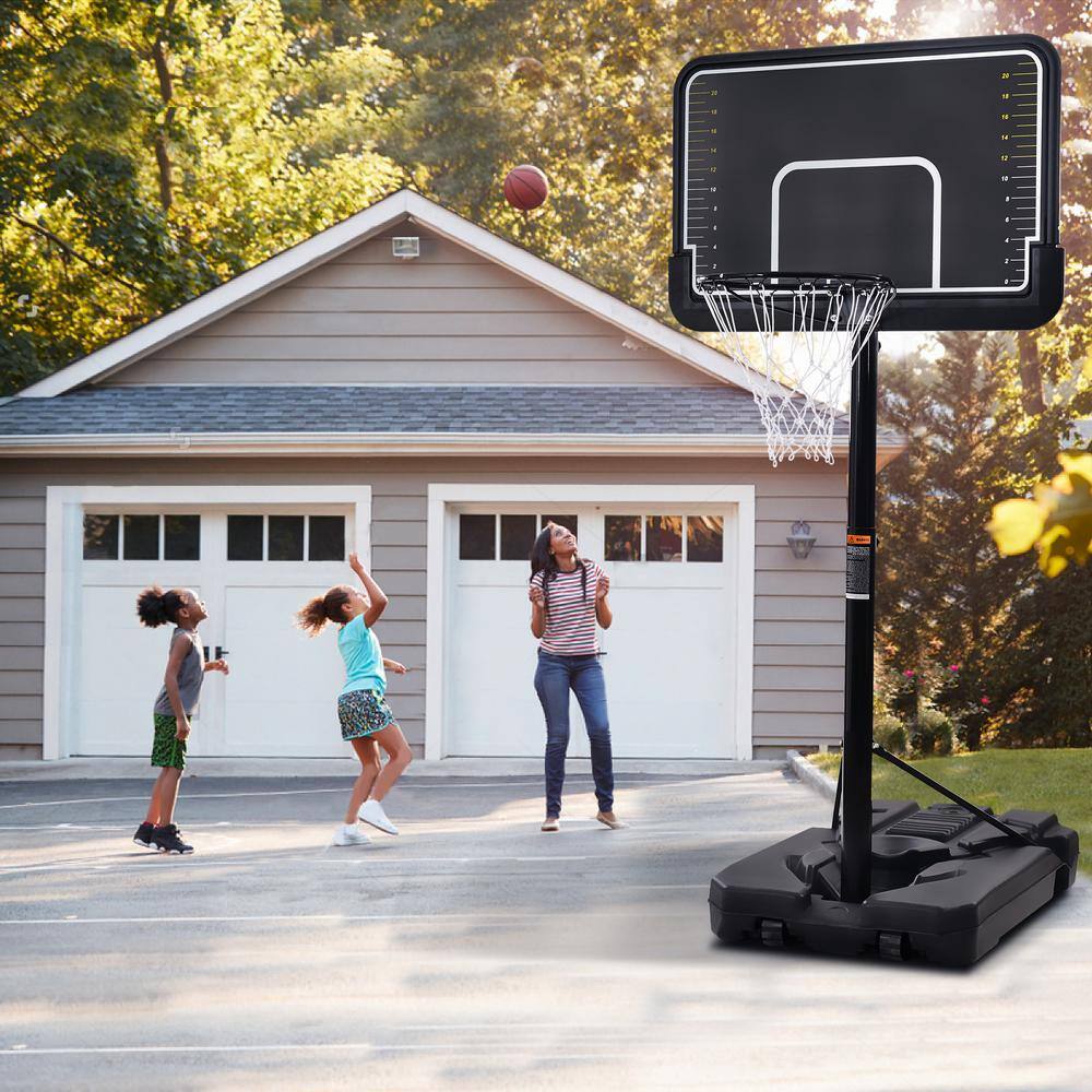 Mondawe Outdoor  Indoor 6.6~10 ft. Adjustable Basketball Goal for Youth and Adults including Hoop Portable Base Measurement OR-MS2549-MRS