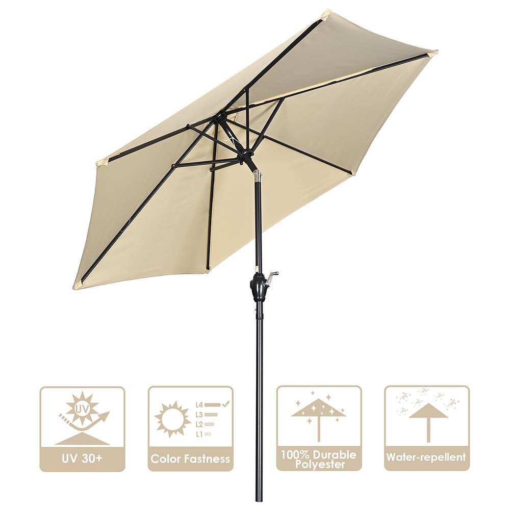 Yescom 7.5ft Patio Umbrella Crank and Tilt 6-Rib