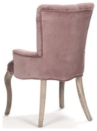 Chiara Tufted Chair Velvet Limed Grey Oak   Farmhouse   Dining Chairs   by Rustic Home Furniture Deco  Houzz