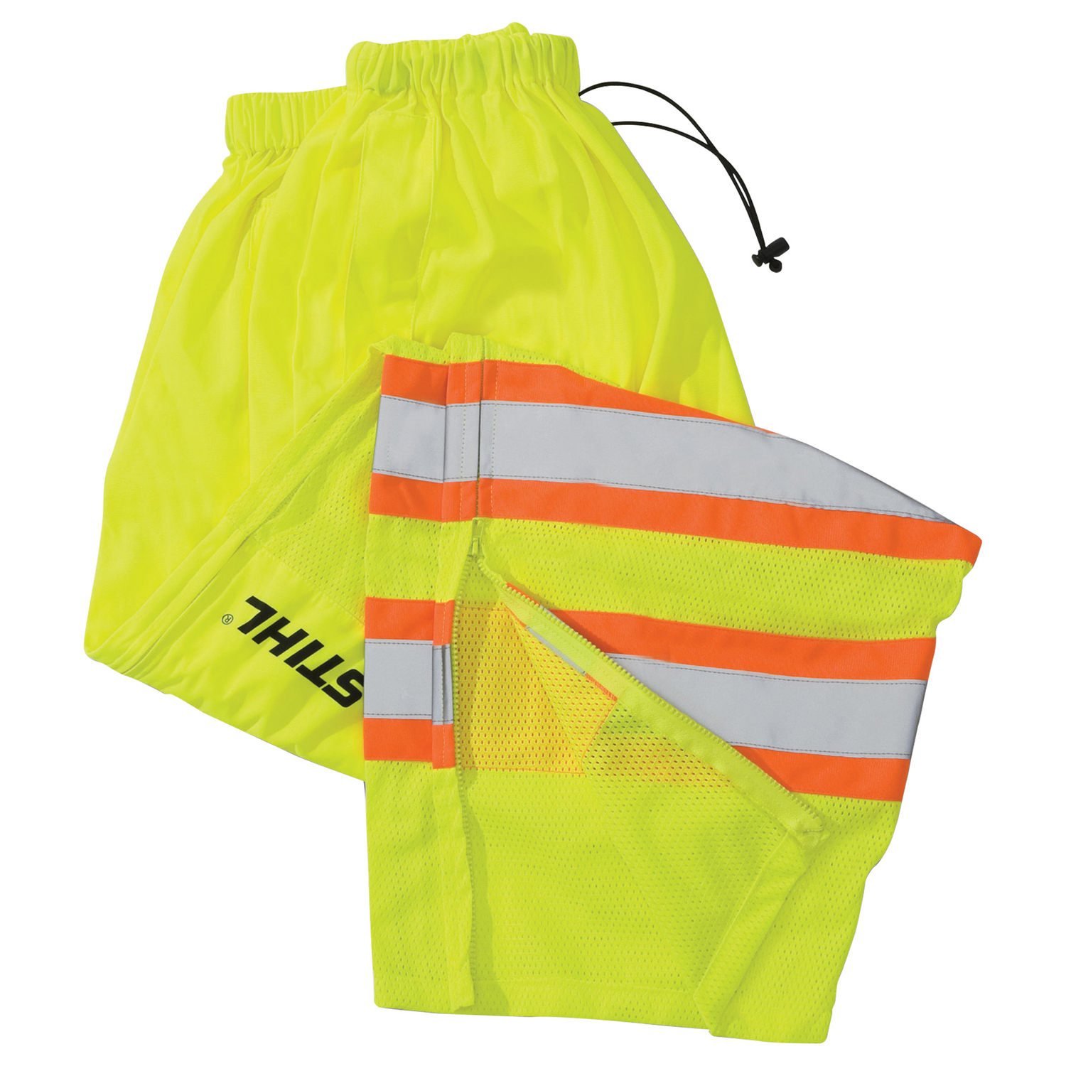 STIHL Men\u0027s Nylon Reflective Safety Pants Yellow M/L 1 pk