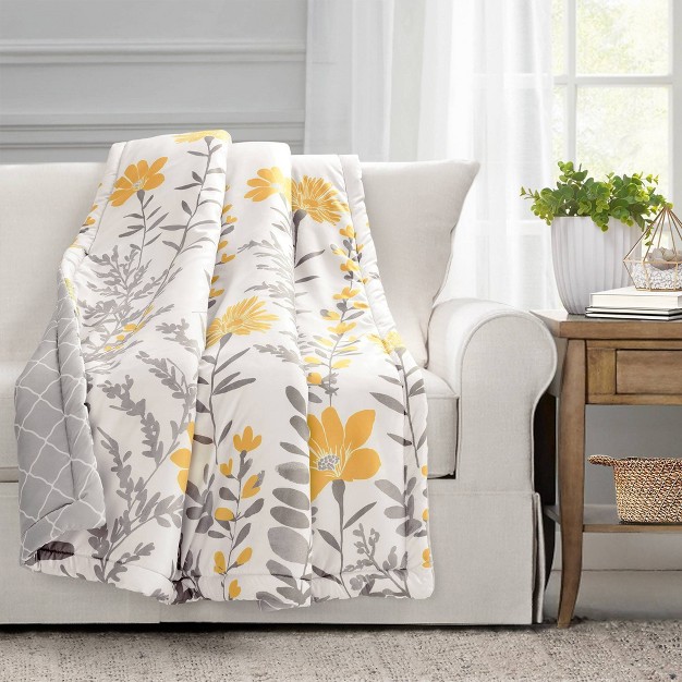 Aprile Single Throw Blanket Yellow Lush D cor