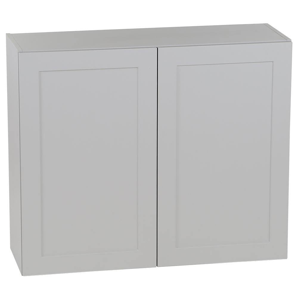 Hampton Bay Cambridge Gray Shaker Assembled Wall Cabinet (36 in. W x 12.5 in. D x 30 in H) CA3630W-KG