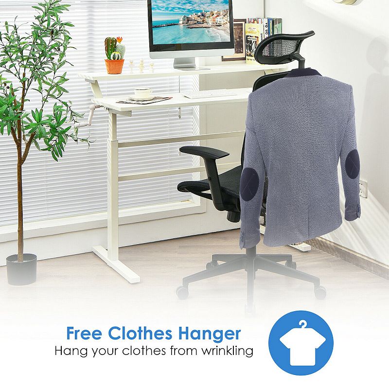 Height Adjustable Ergonomic High Back Mesh Office Chair with Hanger