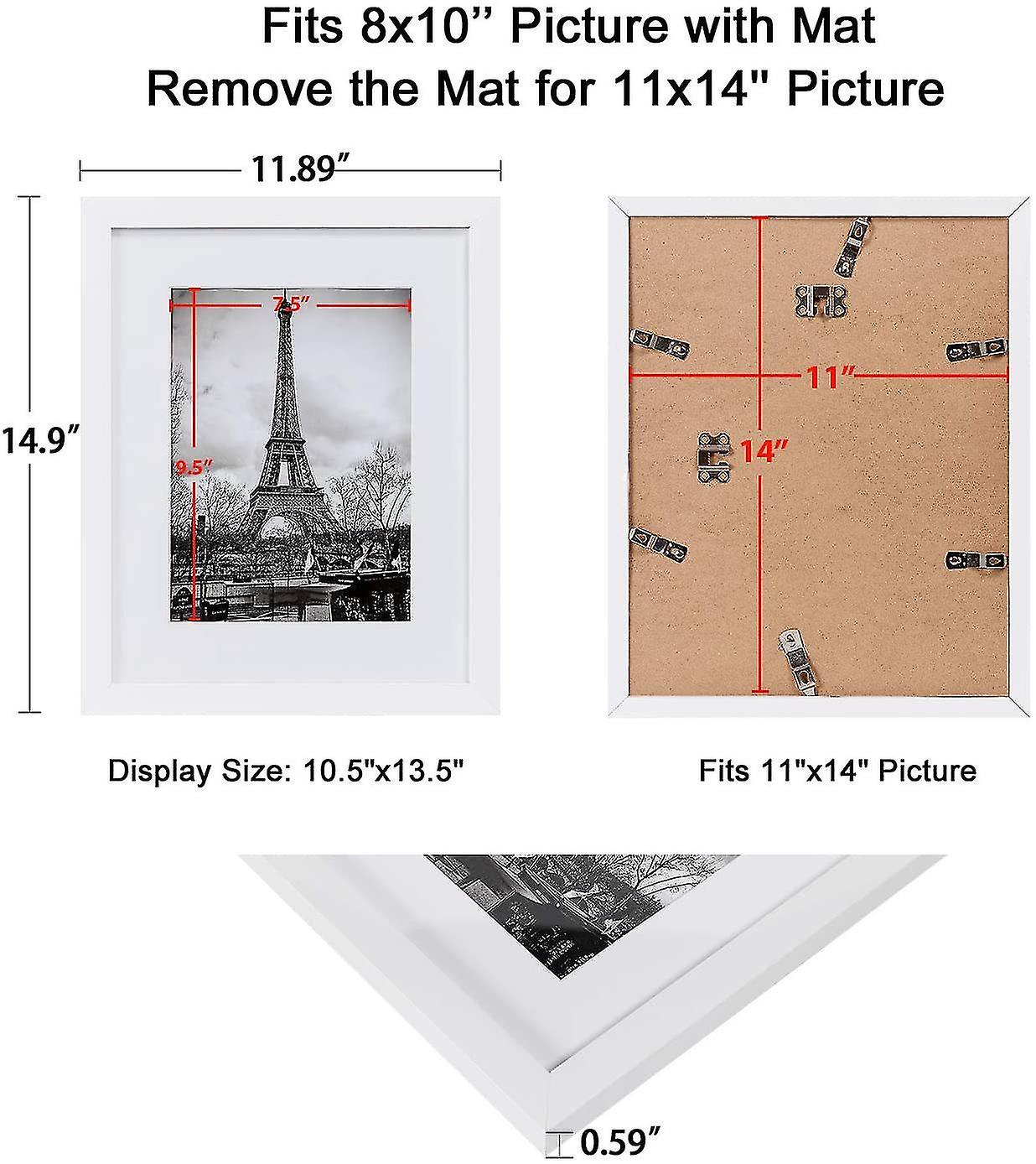 5pcs Picture Frames Gallery Wall Photo Frame 8 X 10 Inch For Tabletop Display