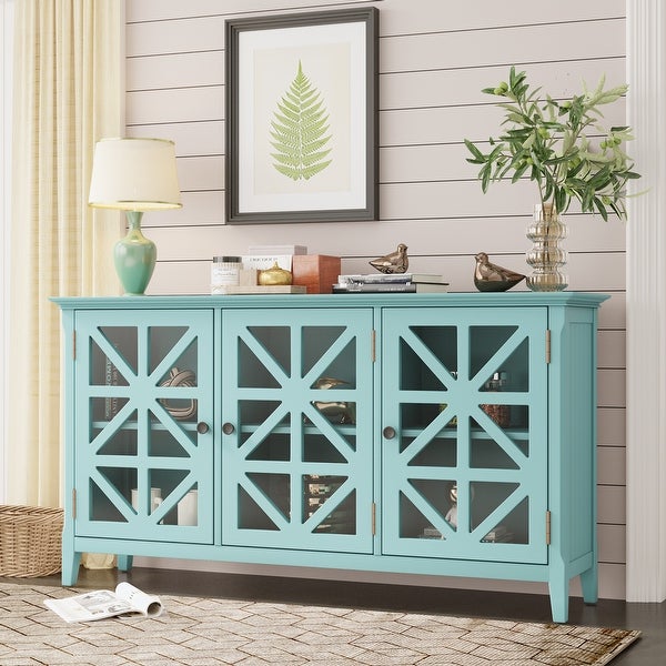 Modern Console Table Sideboard for Living Room With 3 Doors