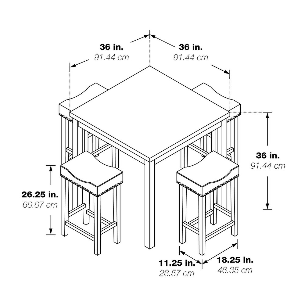 Celina 5 Piece Counter Height Set