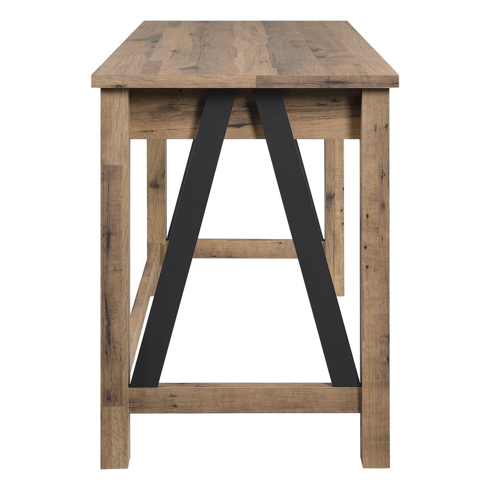 Quinton Writing Desk with Drawer in Salvage Oak