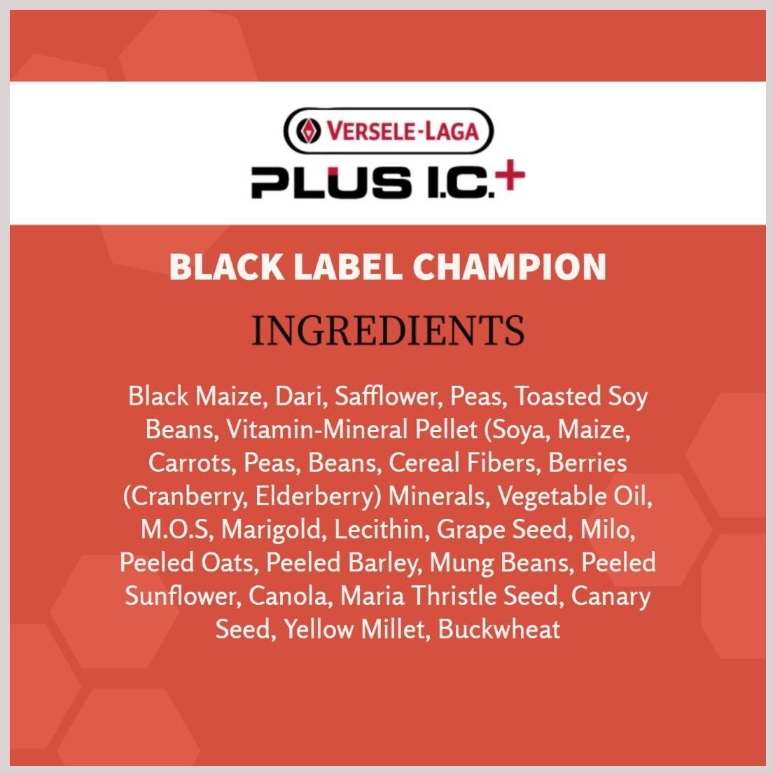 Versele-Laga Plus I.C Black Label Champion Pigeon Food