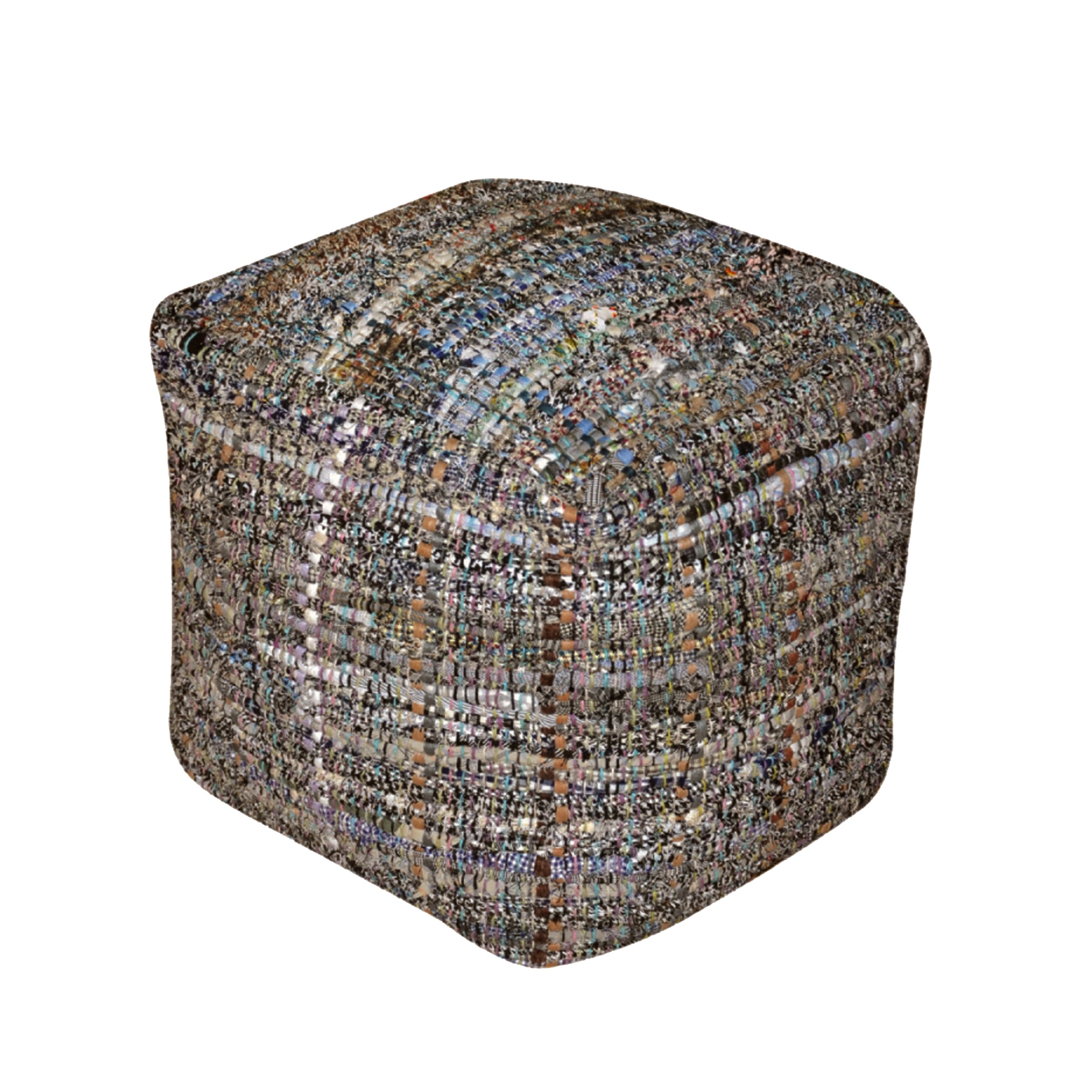 Kamil Handcrafted Boho Fabric Pouf