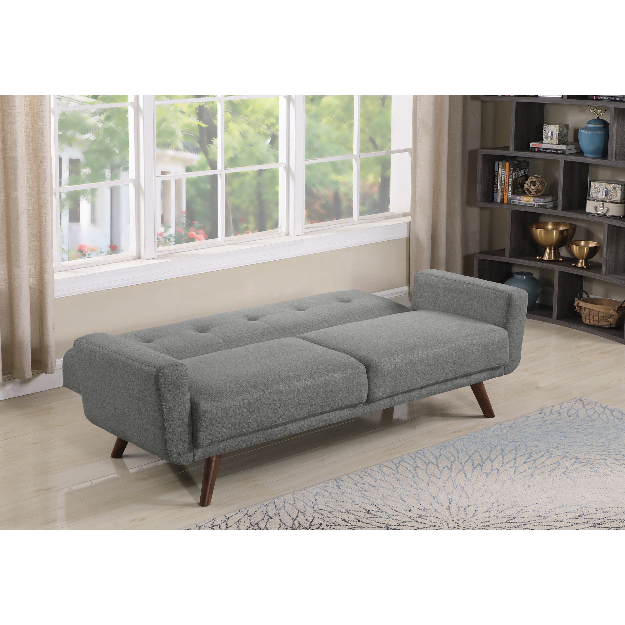 Hilda Tufted Upholstered Sofa Bed Grey