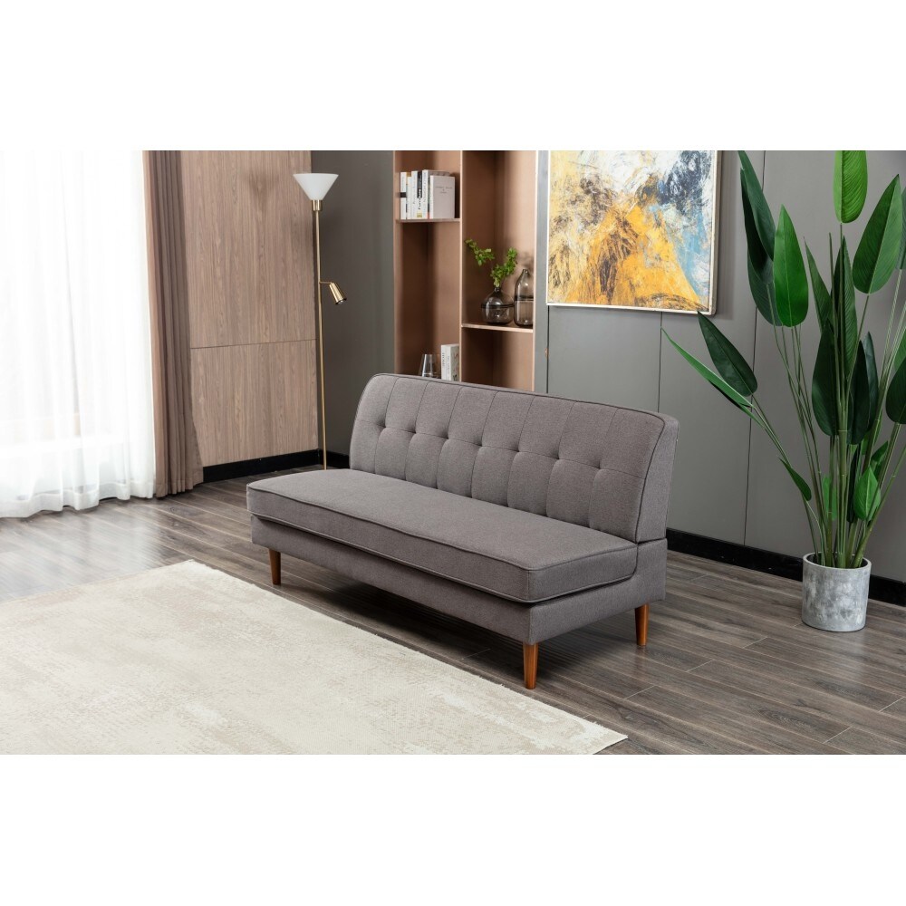 Modern Upholstery Sofa Bed with Wood Legs