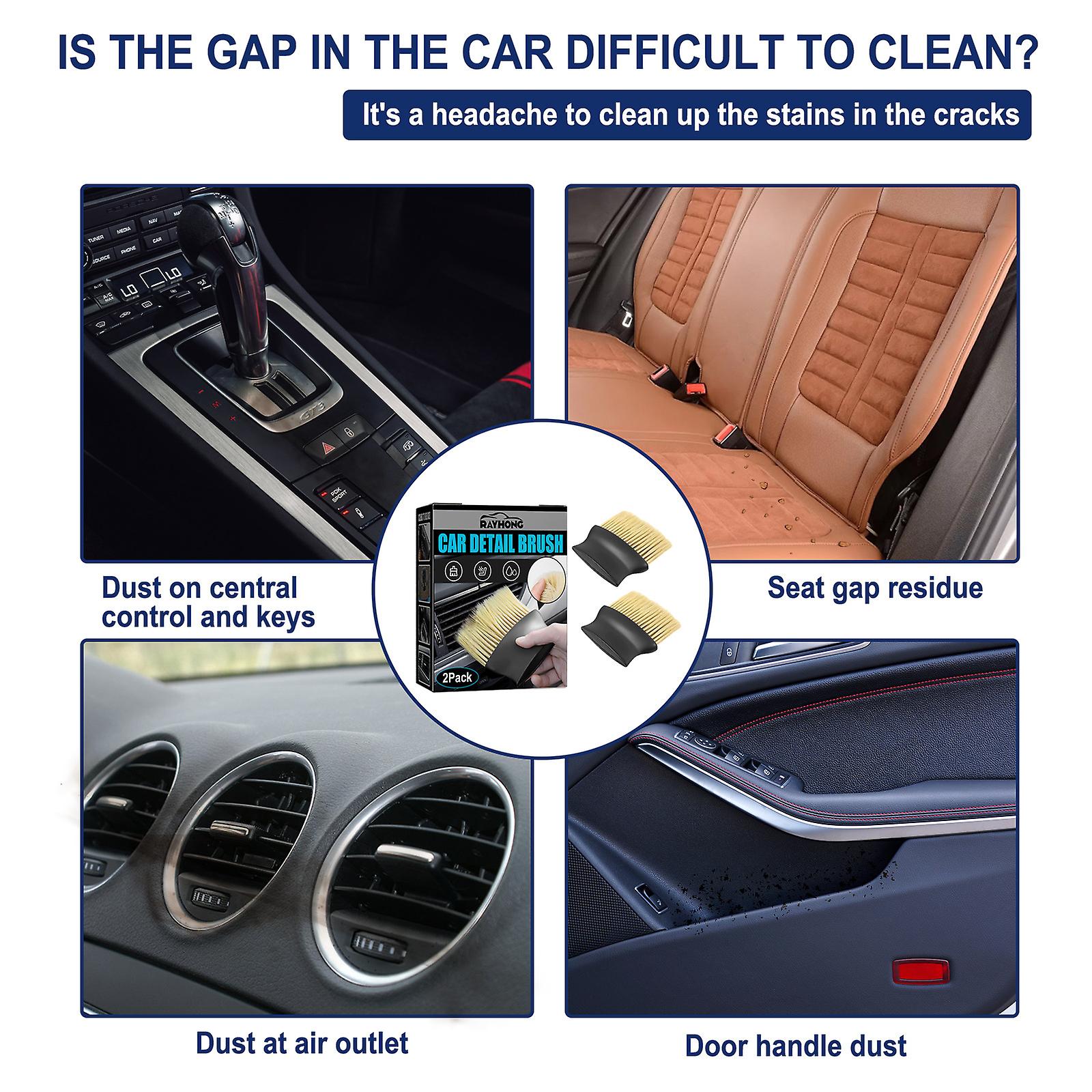 Car Interior Detail Cleaning Brush Crevices Tire Air Conditioning Cleaning Brush Air Outlet Details Multifunctional