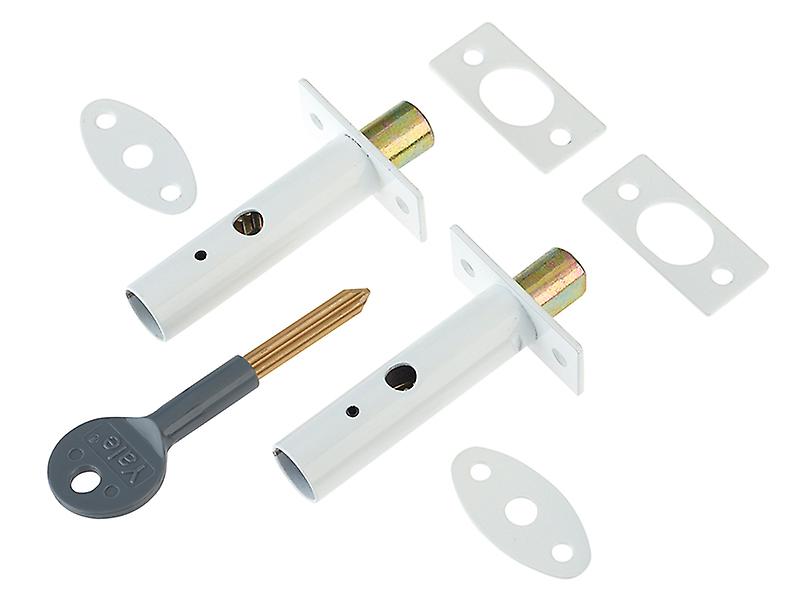 Yale Locks PM444 Door Security Bolts White Finish Visi of 2 YALP2PM444WE