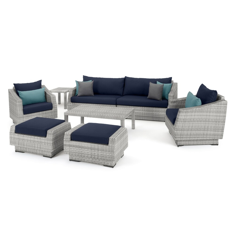 Cannes 8 Piece Sunbrella Outdoor Patio Sofa And Club Chair Set