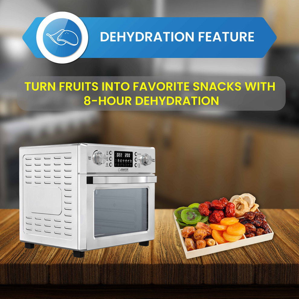 Equator 0.9cu.ft.Air Fryer+Convection Oven+Pizza Oven+Grill+Dehydrator Stainless   Modern   Ovens   by Equator  Houzz