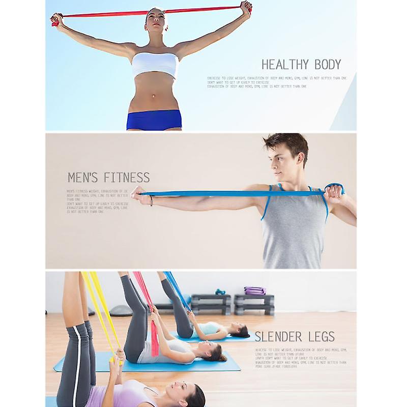 1m Yoga Resistance Bands Fitness Rubber Pilates Belt Training Expander Elastic Strength Loop