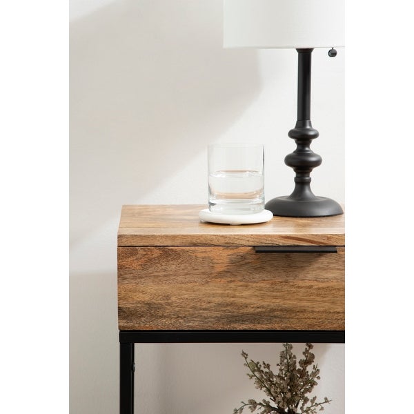 Kate and Laurel Malone Wood and Metal Side Table