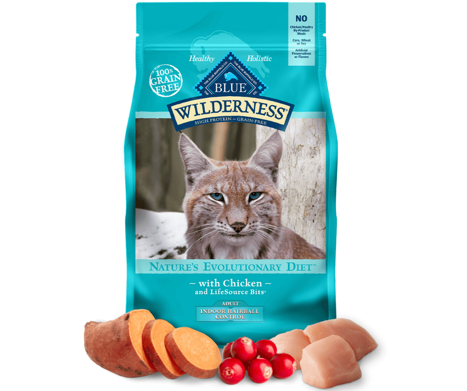 Blue Buffalo Wilderness - Indoor Breed， Adult Cat Hairball Control， Ch