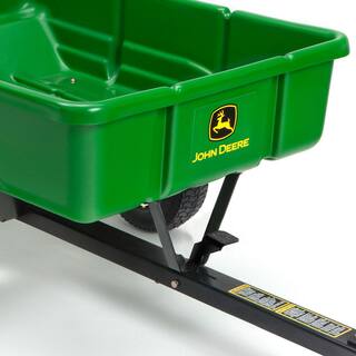 John Deere 450 lb. 7 cu. ft. Tow Behind Poly Utility Cart Dump Trailer with Universal Hitch LP21935