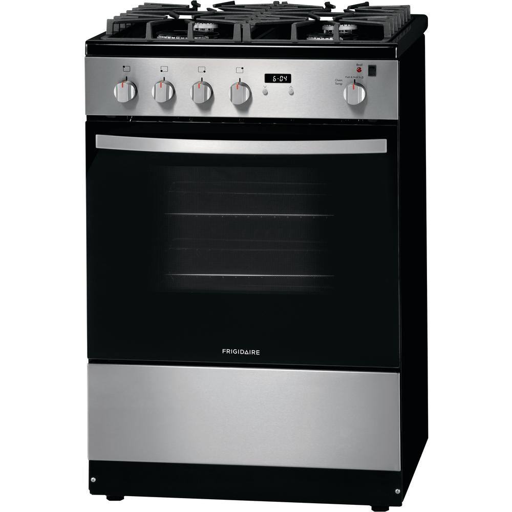 Frigidaire 24 in. 1.9 cu. ft. Freestanding Gas Range with Manual Clean in Stainless Steel FFGH2422US