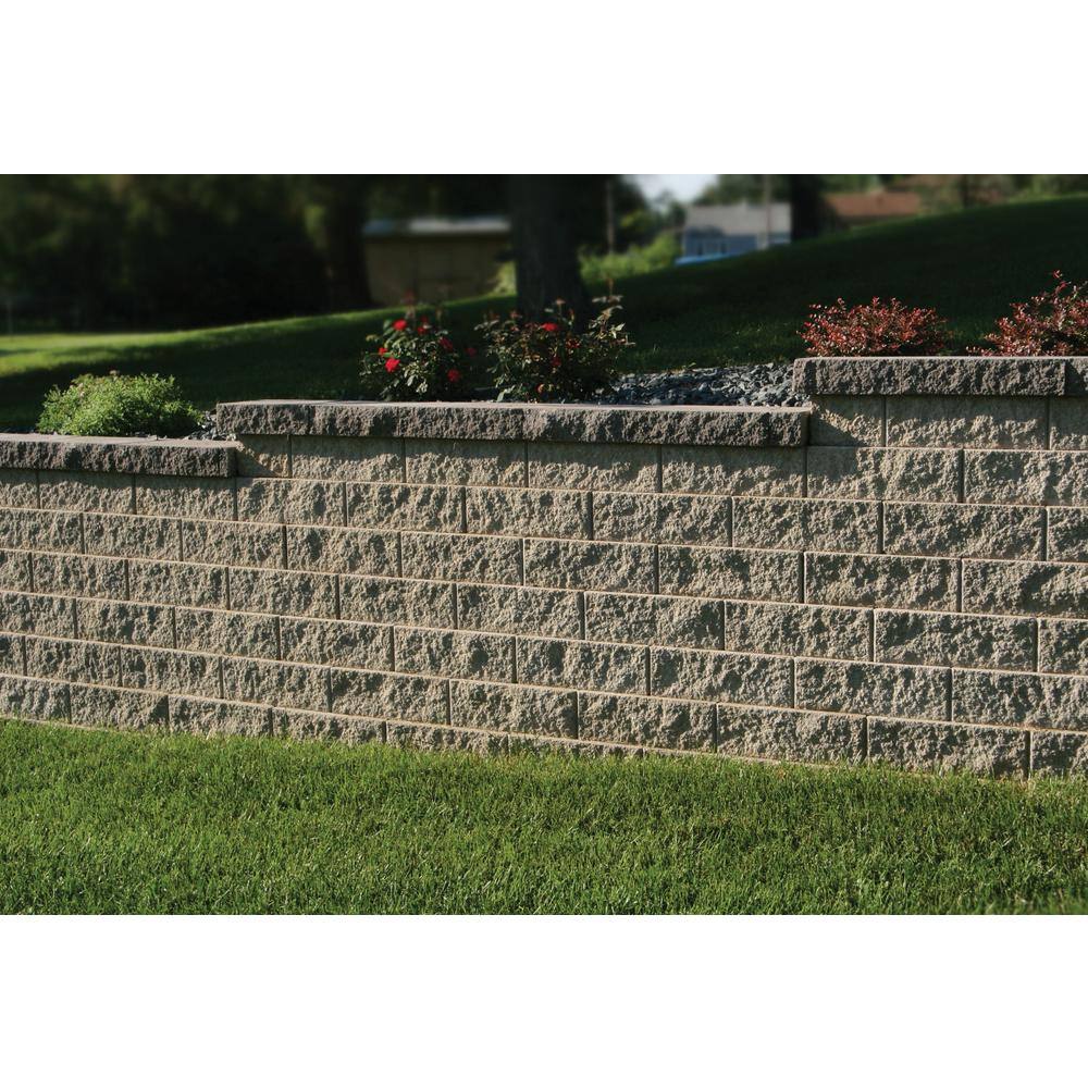 ROCKWOOD RETAINING WALLS Sapphire 6 in. H x 17.25 in. W x 12 in. D Gray Concrete Retaining Wall Block (27-Pieces20.25 sq. ft.Pallet) 4010127