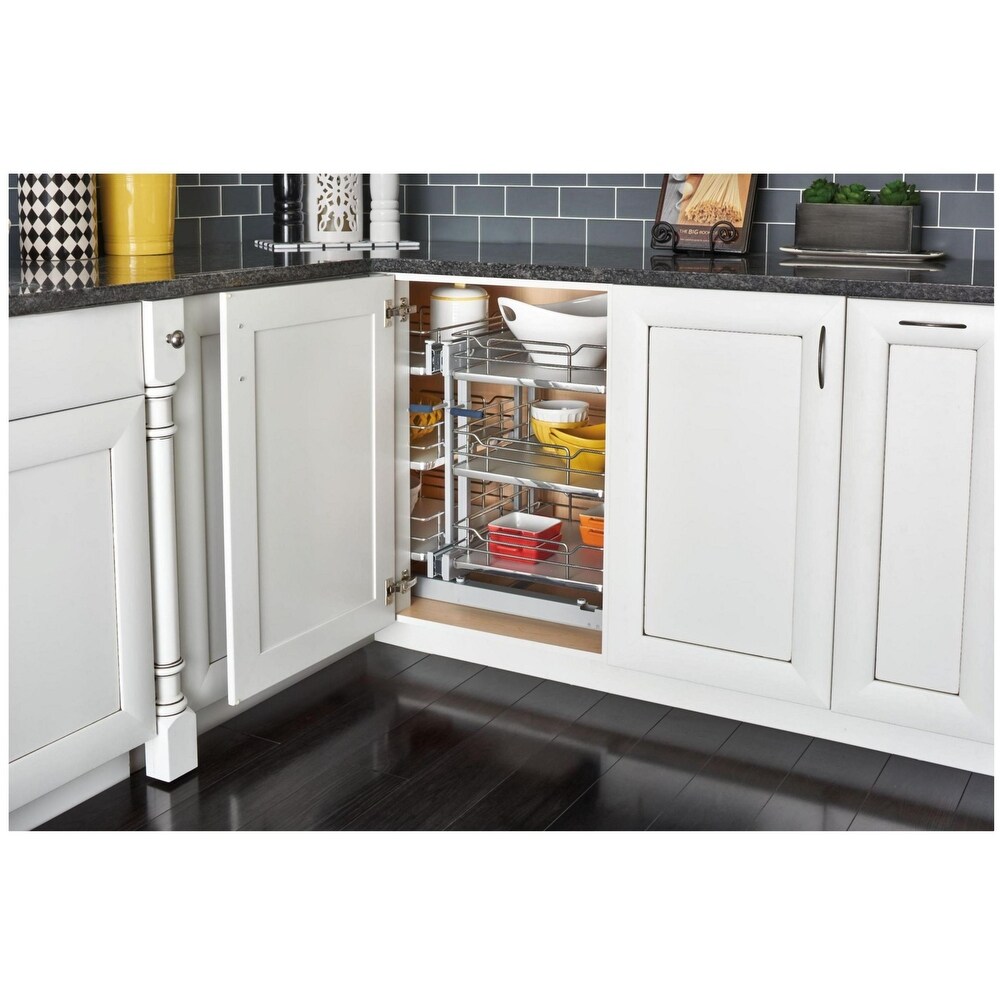 Rev A Shelf 53PSP Series Pull Out 3 Tier Blind Corner Kitchen Cabinet