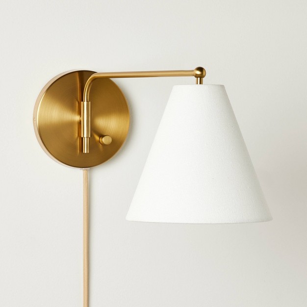 Wall Sconce With Horizontal Arm Brass Designed With Studio Mcgee