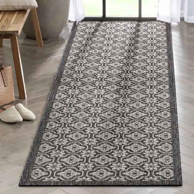 Well Woven Indoor Outdoormanola Floral Trellis Area Rug