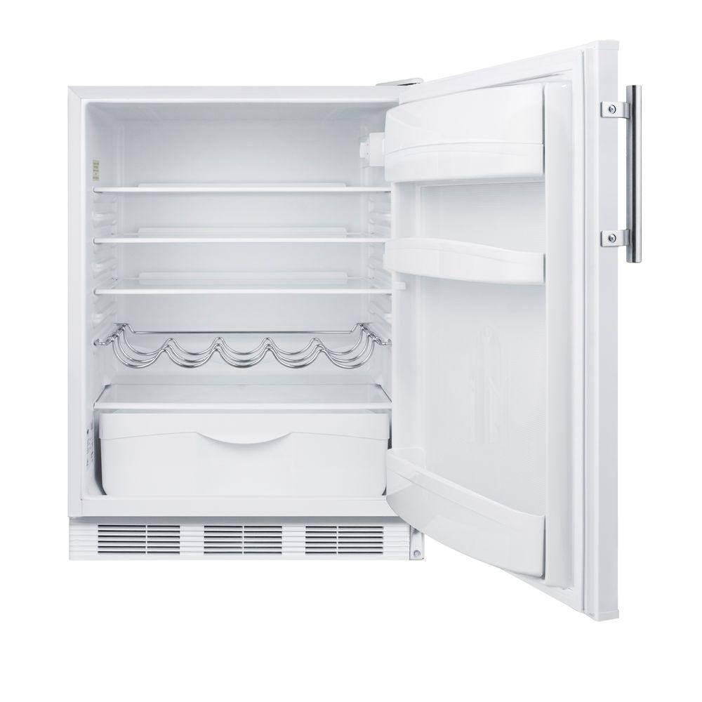 Summit Appliance 24 in. W 5.5 cu. ft. Mini Refrigerator in White without Freezer FF61W