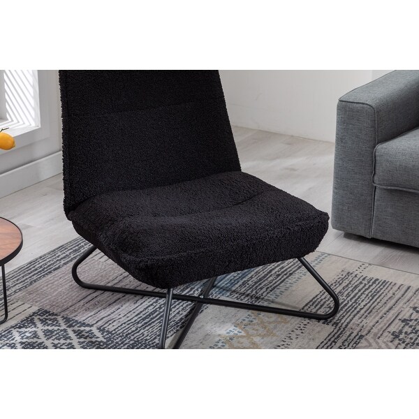 Modern Teddy Fabric Accent Armless Chair