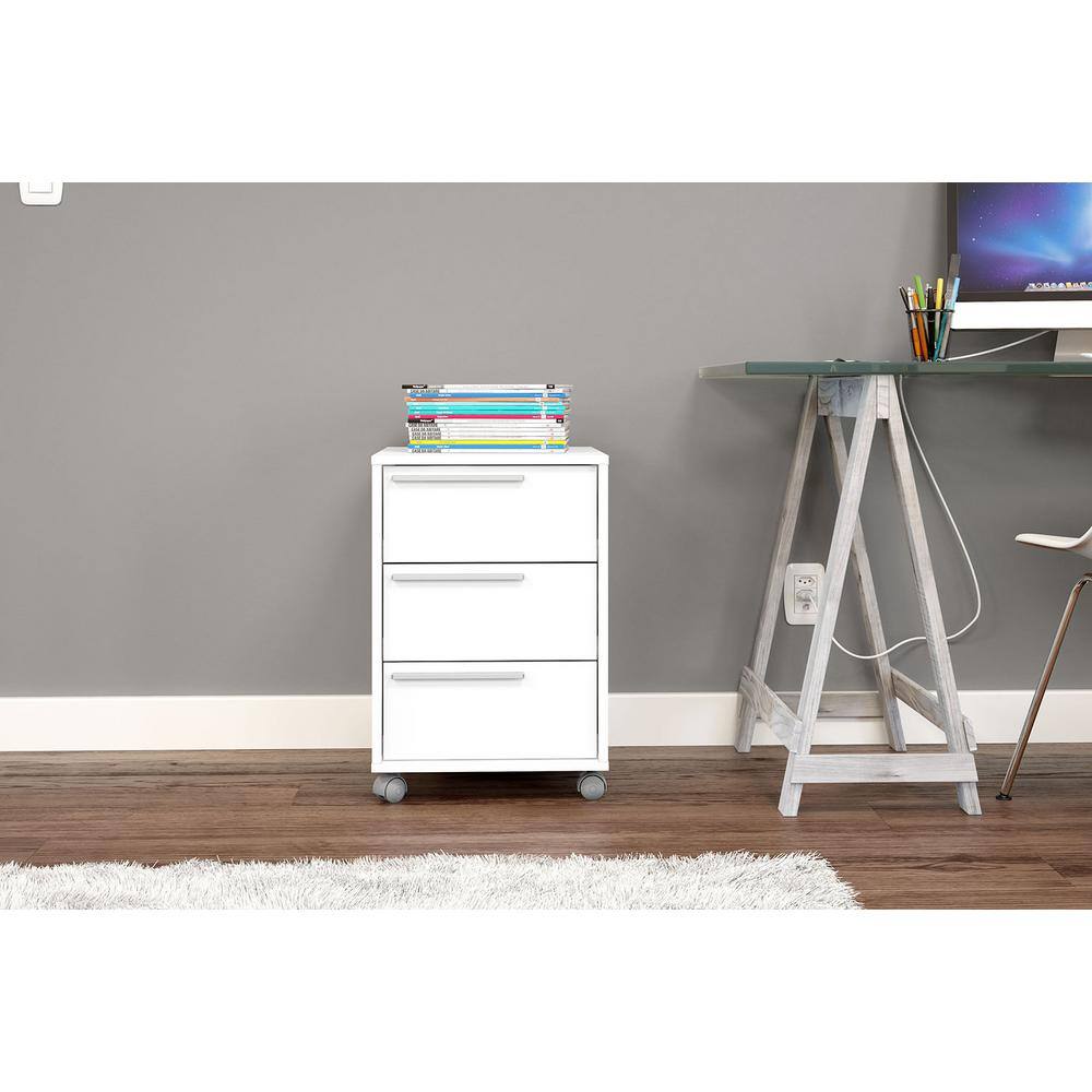 Oxford White 3-Drawer Cabinet 120924870008