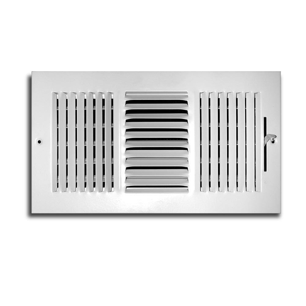 TruAire 6 in. x 4 in. 3 Way WallCeiling Register 103M06X04