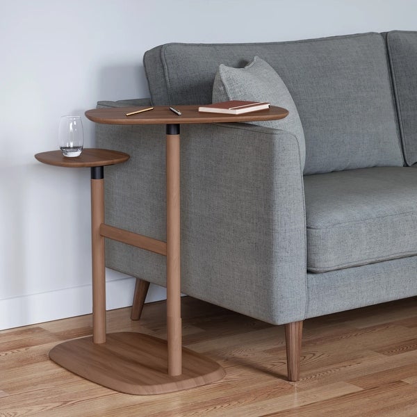 Umbra Swivo Side Table， Natural Wood