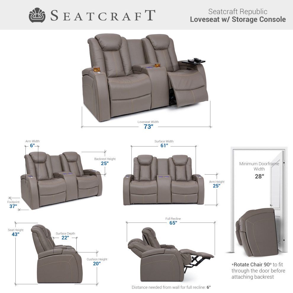 Seatcraft Republic Home Theater Seating   Contemporary   Theater Seating   by Stargate Cinema  Houzz