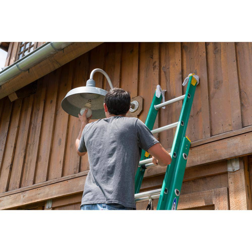 Werner 16 ft. Fiberglass D-Rung Extension Ladder with 225 lb. Load Capacity Type II Duty Rating D5916-2