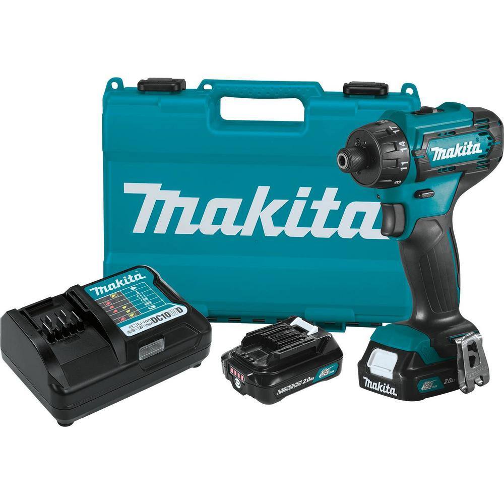 Makita 12V max CXT Lithium-Ion Cordless14 in. Hex Screwdriver Kit 2.0Ah FD10R1